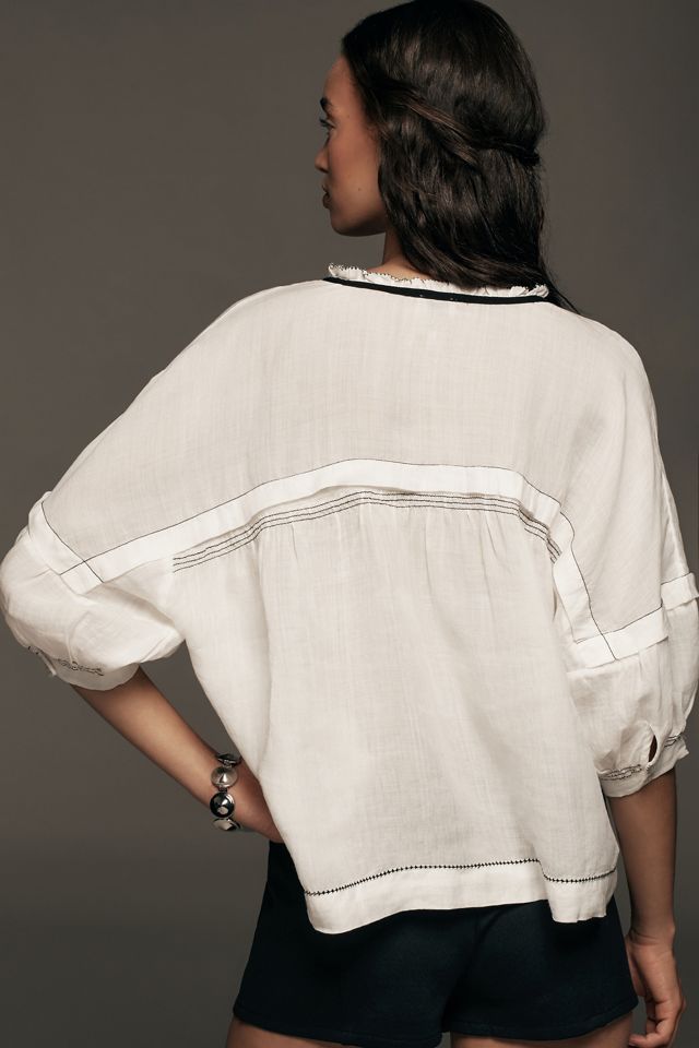Blouse Maeve à manches courtes et col en V #3