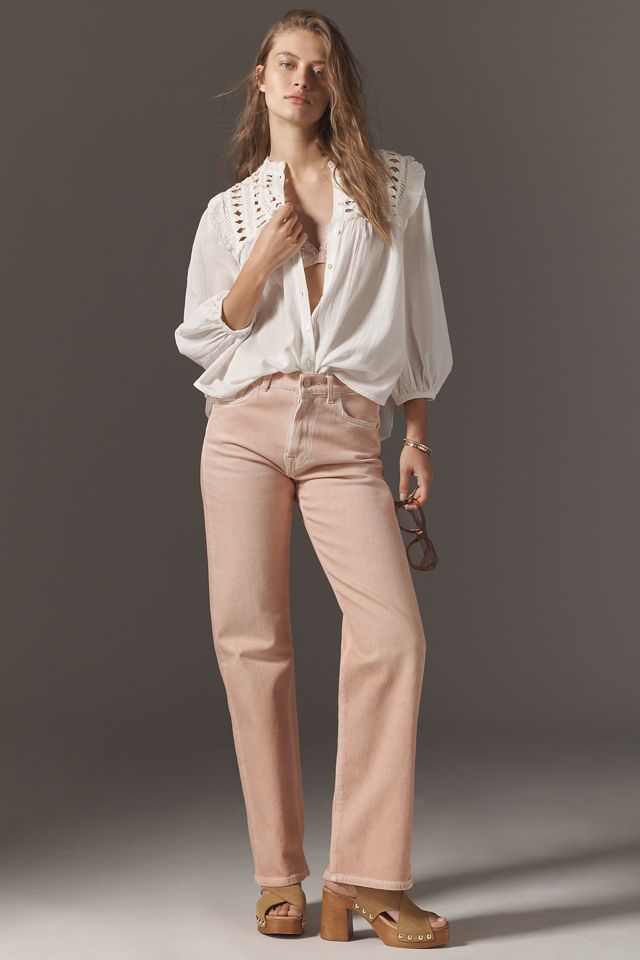 By Anthropologie Long-Sleeve Twisted Latticework Blouse #2