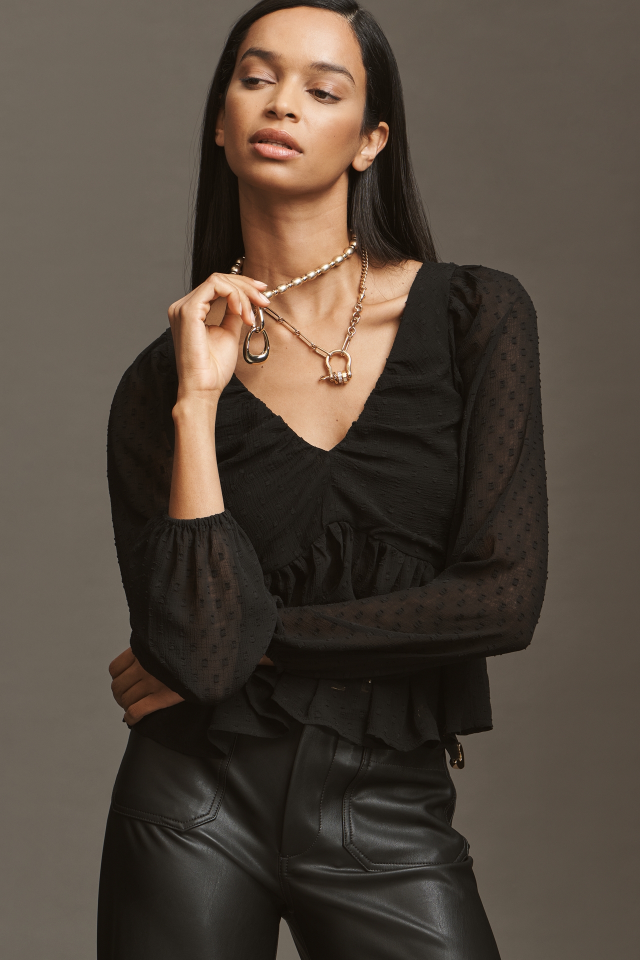 By Anthropologie Peplum Blouse