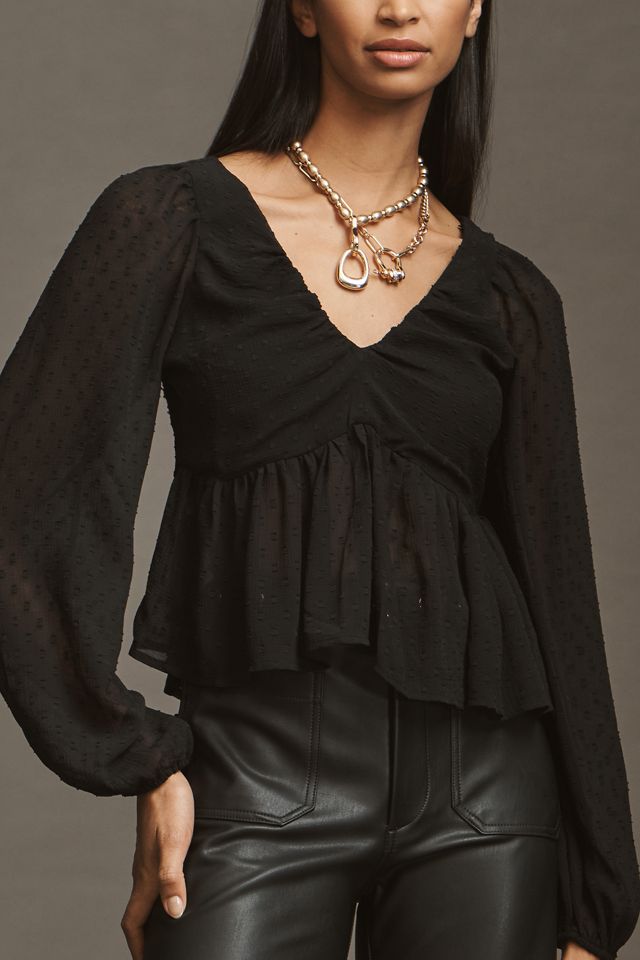 By Anthropologie Peplum Blouse #3