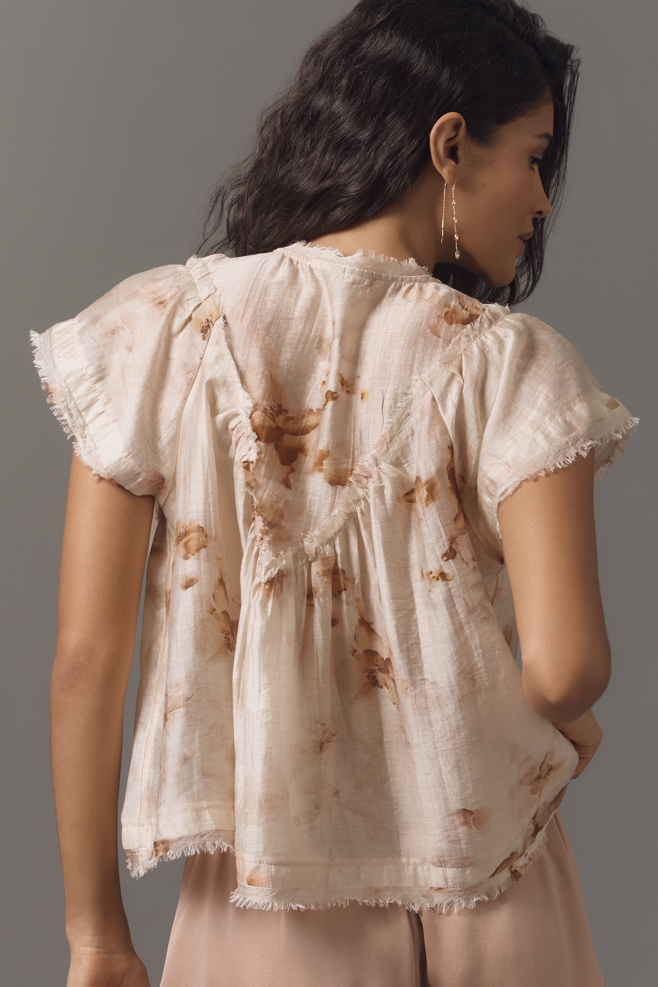 By Anthropologie Smocked Yoke Blouse