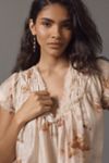 By Anthropologie Smocked Yoke Blouse