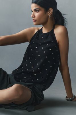 By Anthropologie Rivet Halter Tank