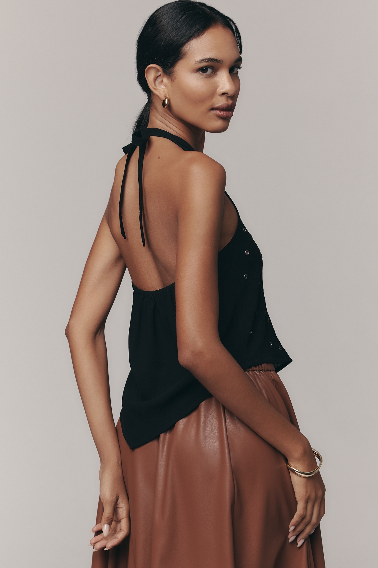 By Anthropologie Rivet Halter Tank