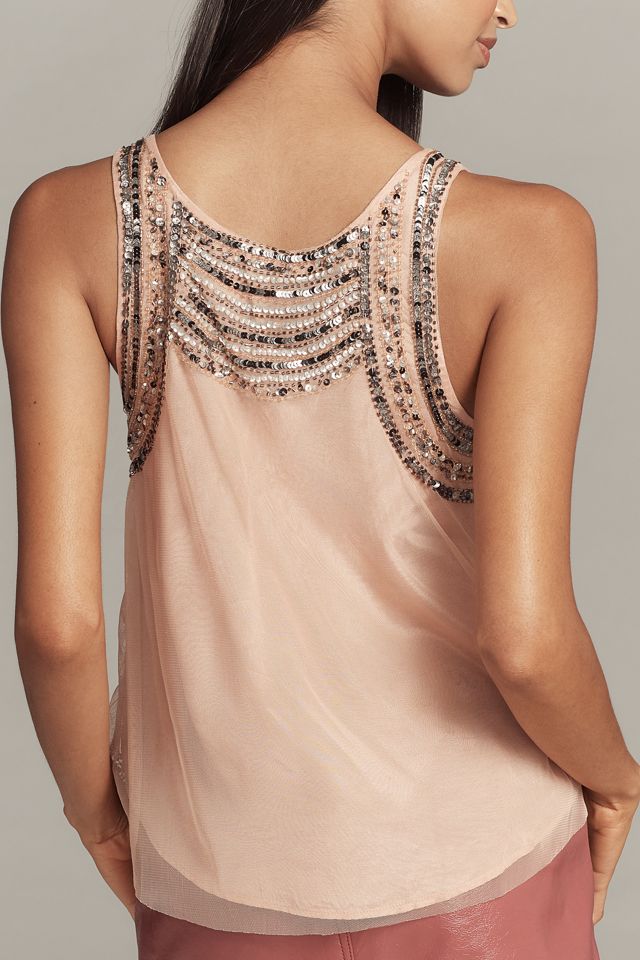 By Anthropologie Sequin Stripe Tank #2