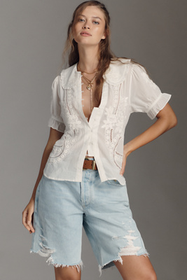 Pilcro The Keira Blouse By  In White