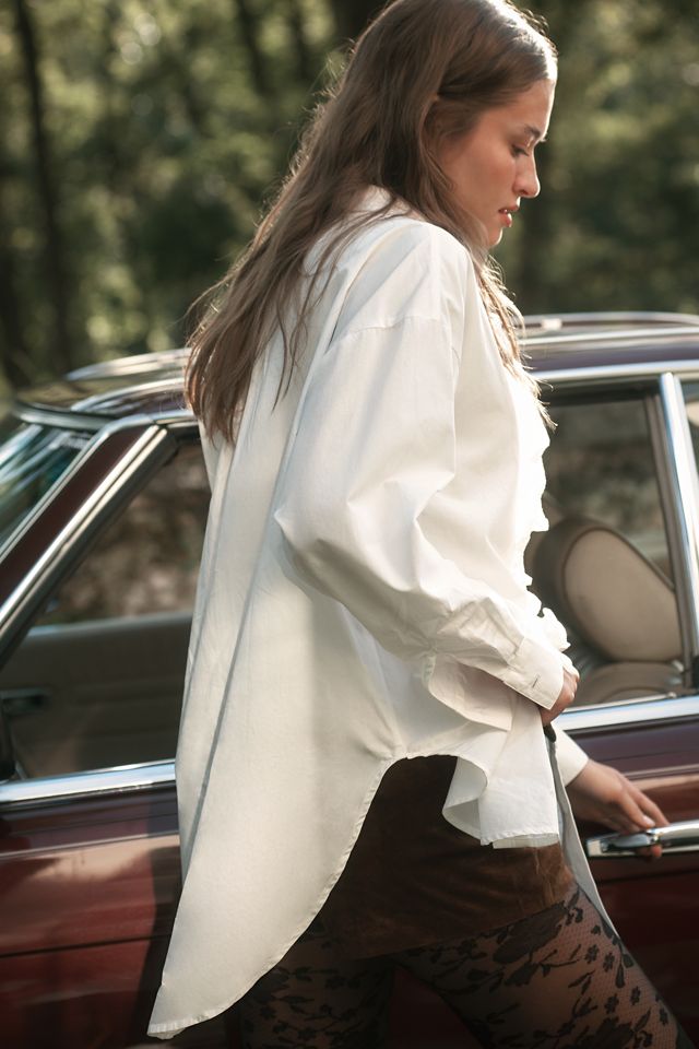 Pilcro Crystal-Embellished Relaxed Buttondown Shirt #2
