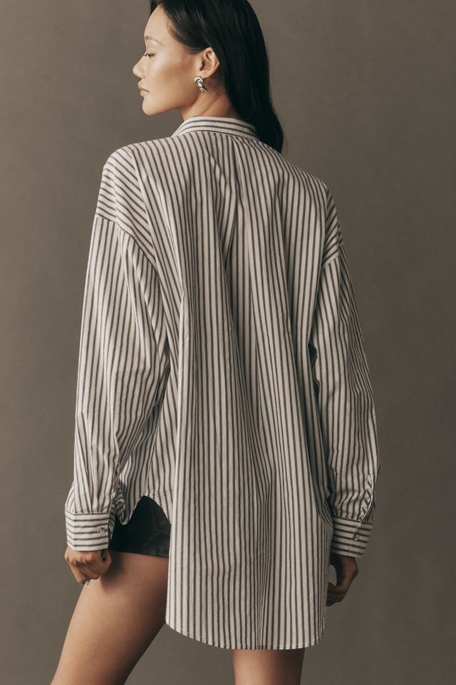 Pilcro Crystal-Embellished Relaxed Buttondown Shirt #2