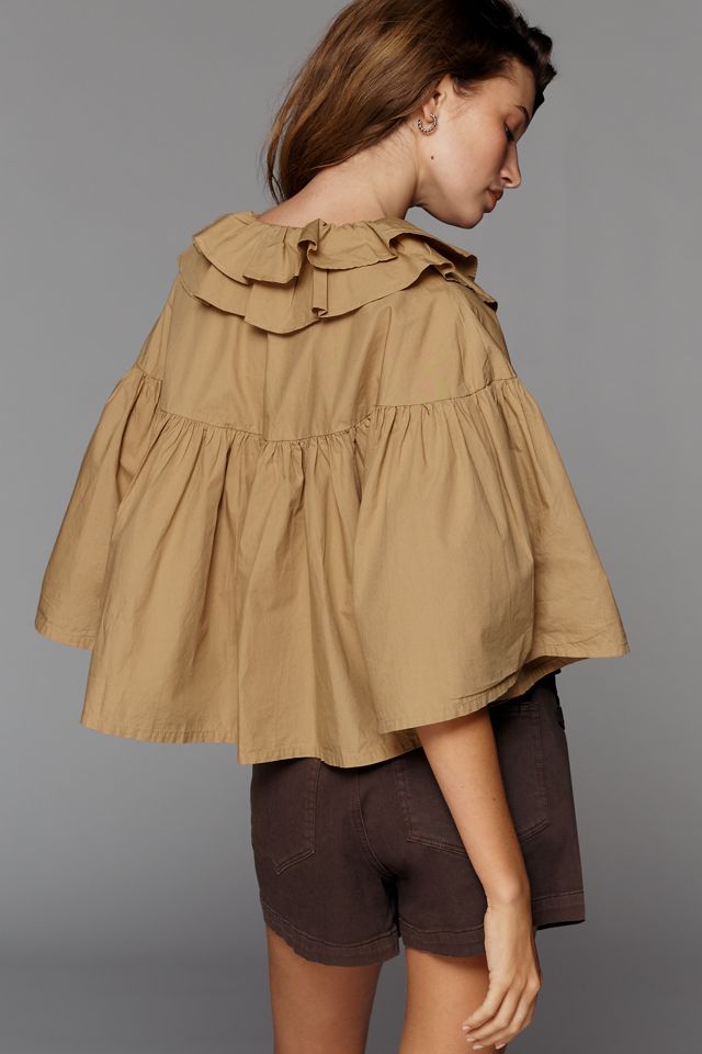 Maeve Ruffle Collar Swing Top #2