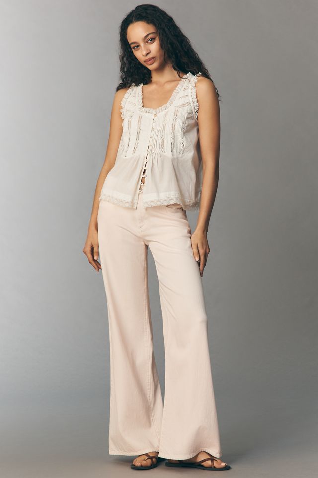 By Anthropologie Cotton Lace Ruffle Tank | Anthropologie