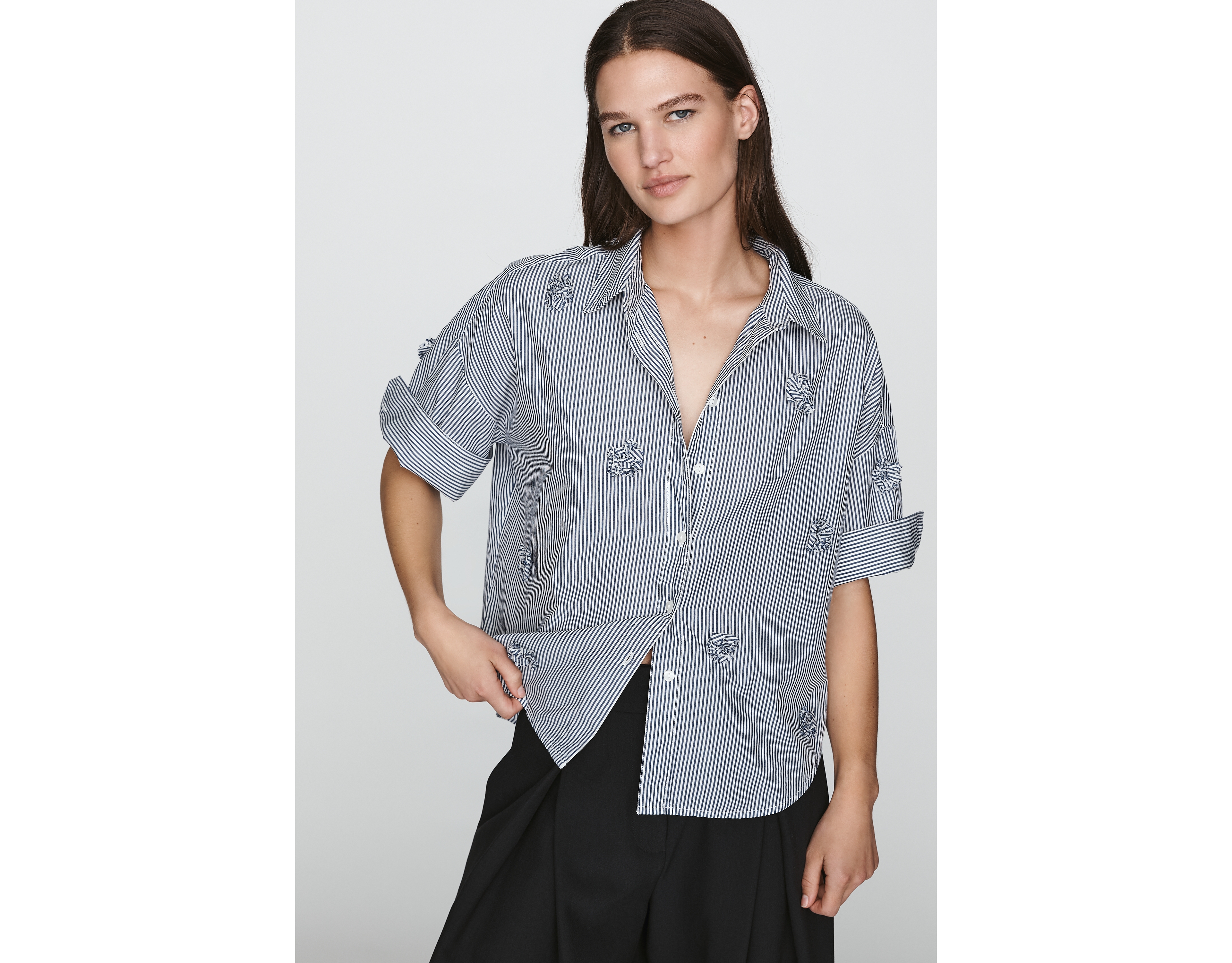 Maeve Mabel 100% Cotton Boxy Oxford Shirt