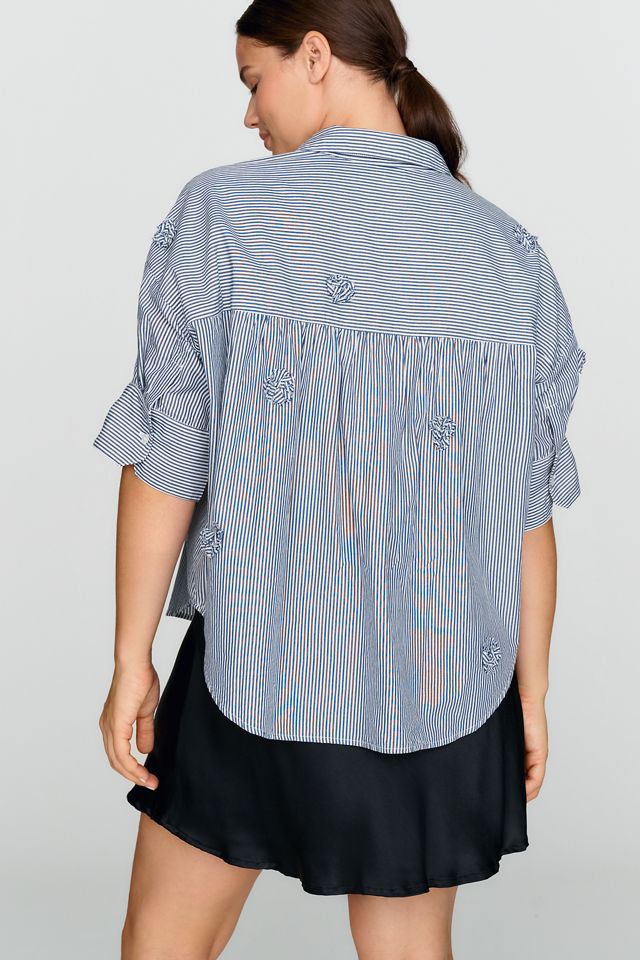 Maeve Mabel 100% Cotton Boxy Oxford Shirt #5