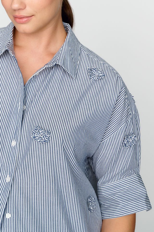 Maeve Mabel 100% Cotton Boxy Oxford Shirt #6