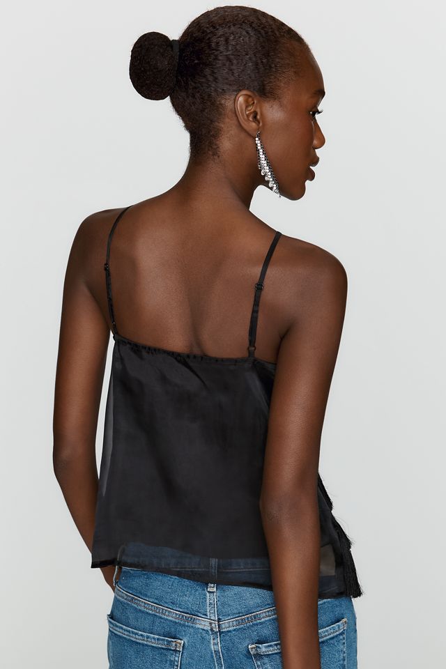 By Anthropologie Sleeveless Fringed Tassel Cami #2