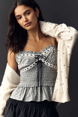 Maeve Smocked Bow Tank Top