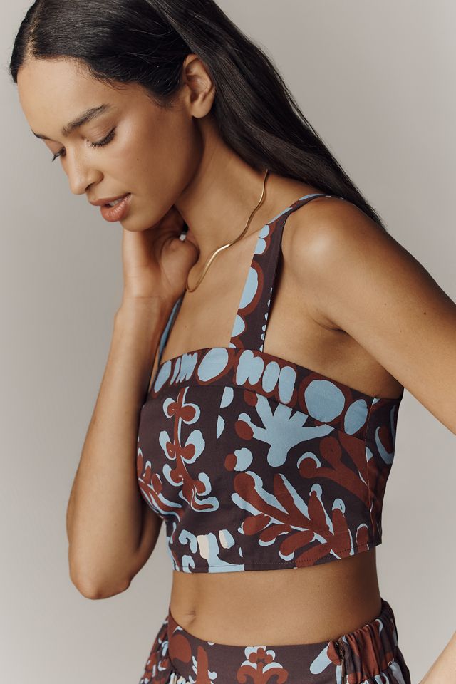 Maeve Cotton Printed Crop Top #2
