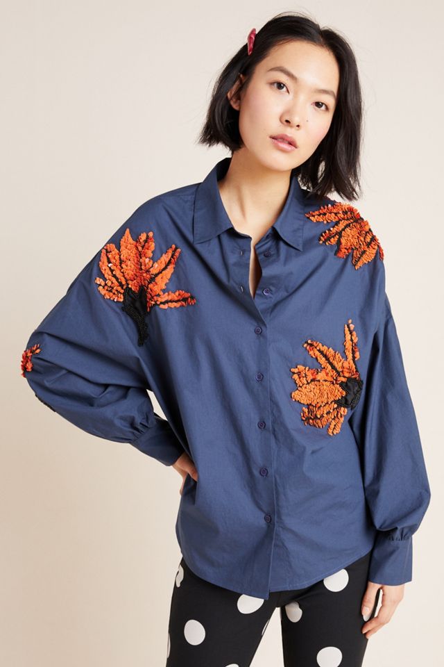Skylar Beaded Buttondown #2