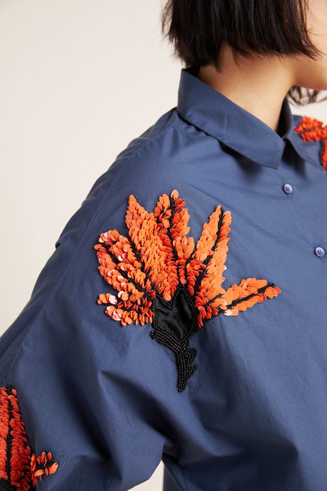 Skylar Beaded Buttondown #3