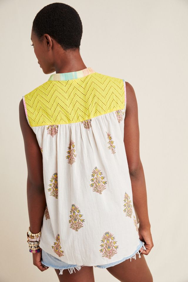 Zandra Block-Printed Blouse #1