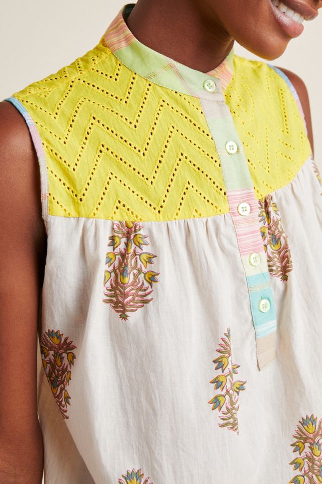 Zandra Block-Printed Blouse #2