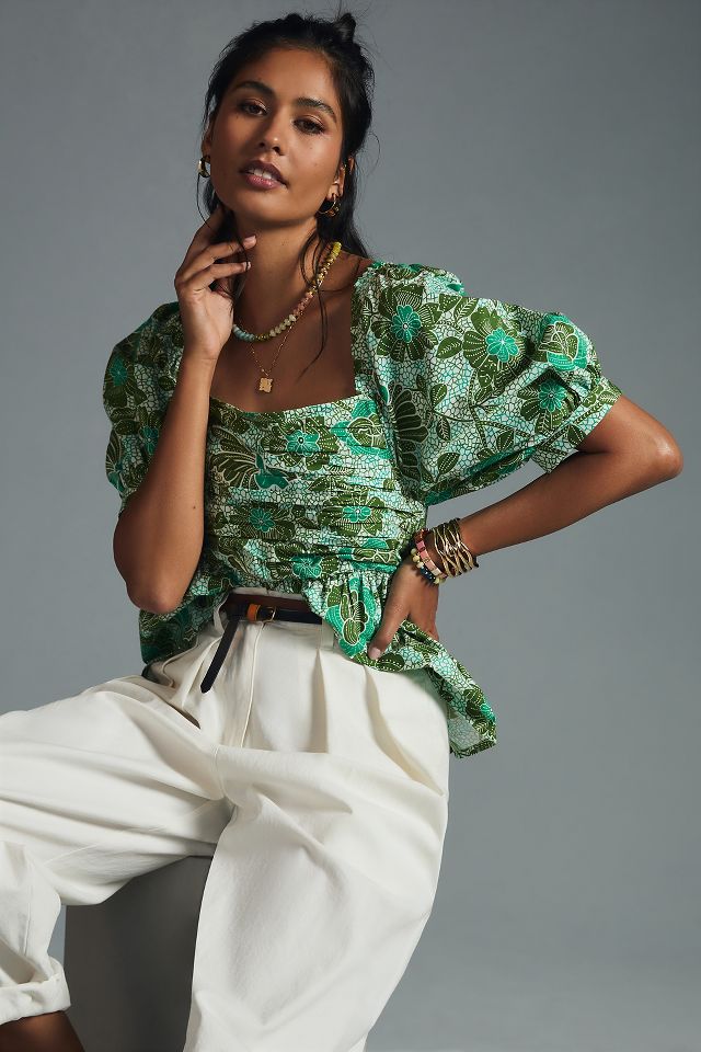 Nikasha Babydoll Poplin Blouse | Anthropologie