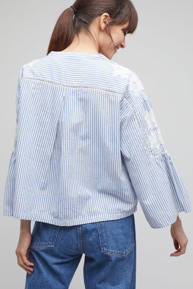 Isabelle Folklore-Bluse mit Blumenstickerei #1