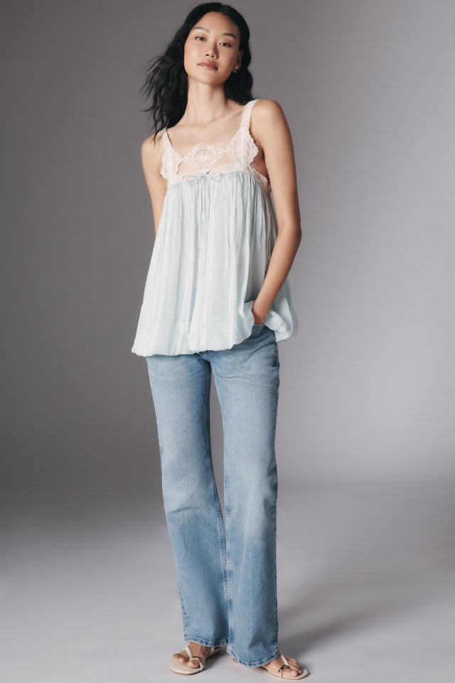Forever That Girl Lace-Trim Babydoll Tank #2