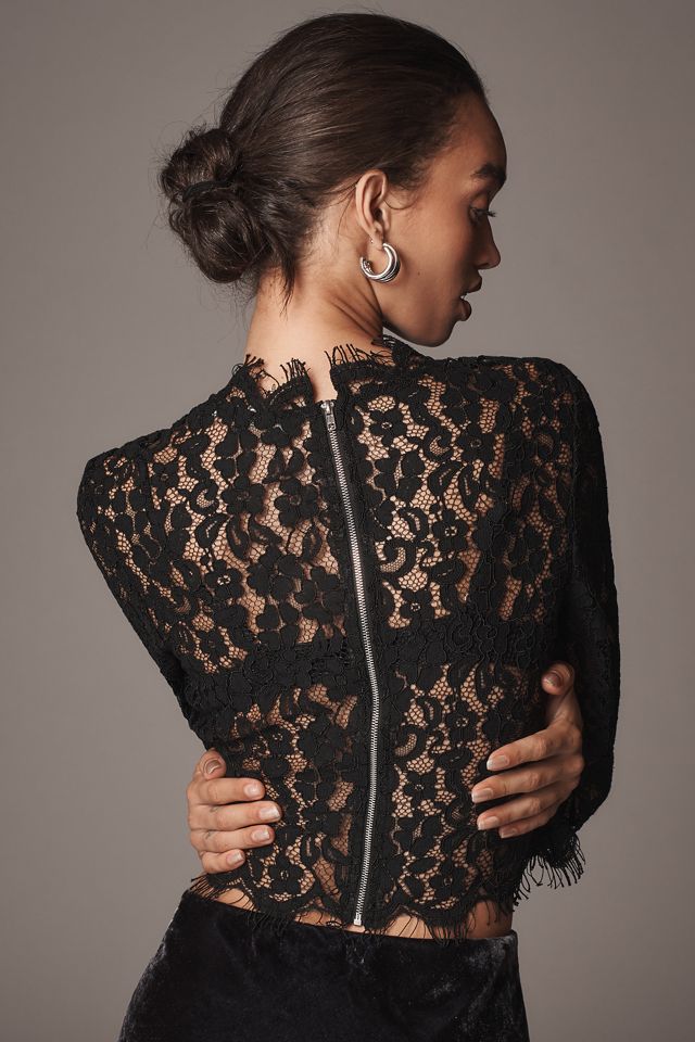 Endless Rose Long-Sleeve Lace Top | Anthropologie