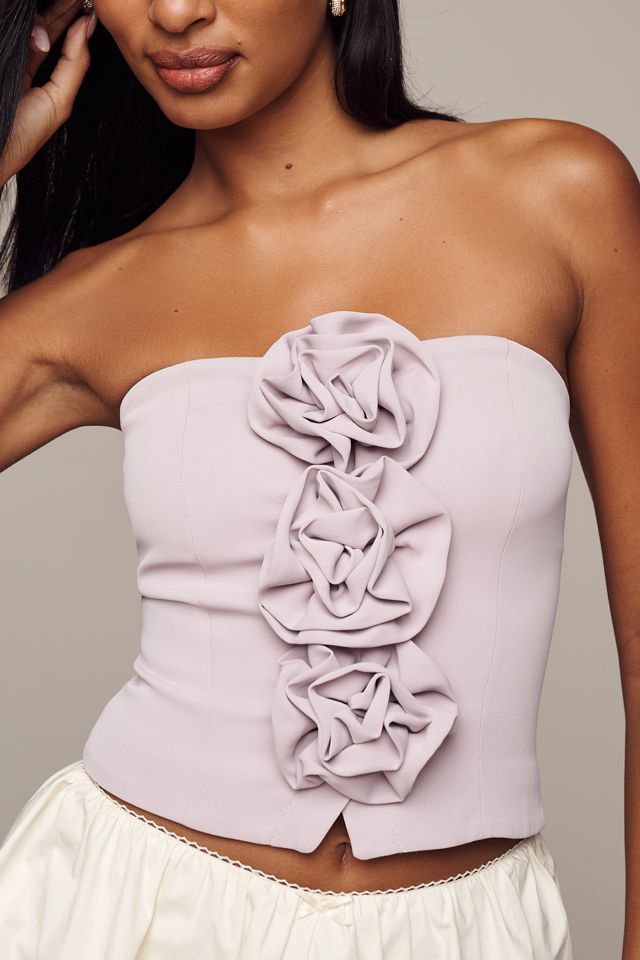 Endless Rose Strapless Rosette Top