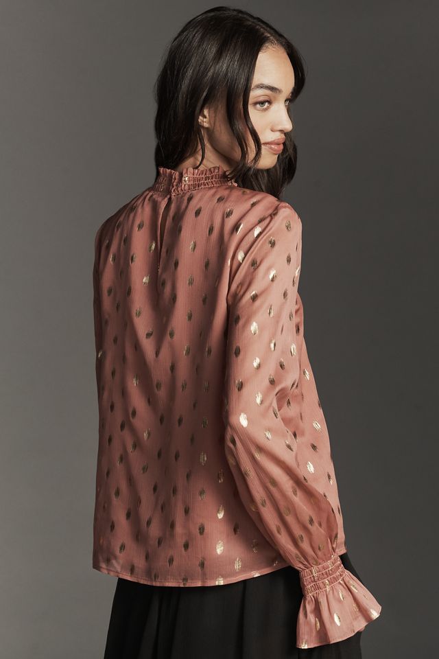 Endless Rose Polka Dot Chiffon Blouse #1
