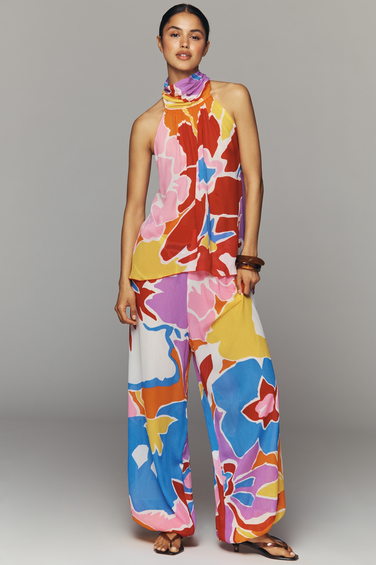 S/W/F High-Neck Flare Top