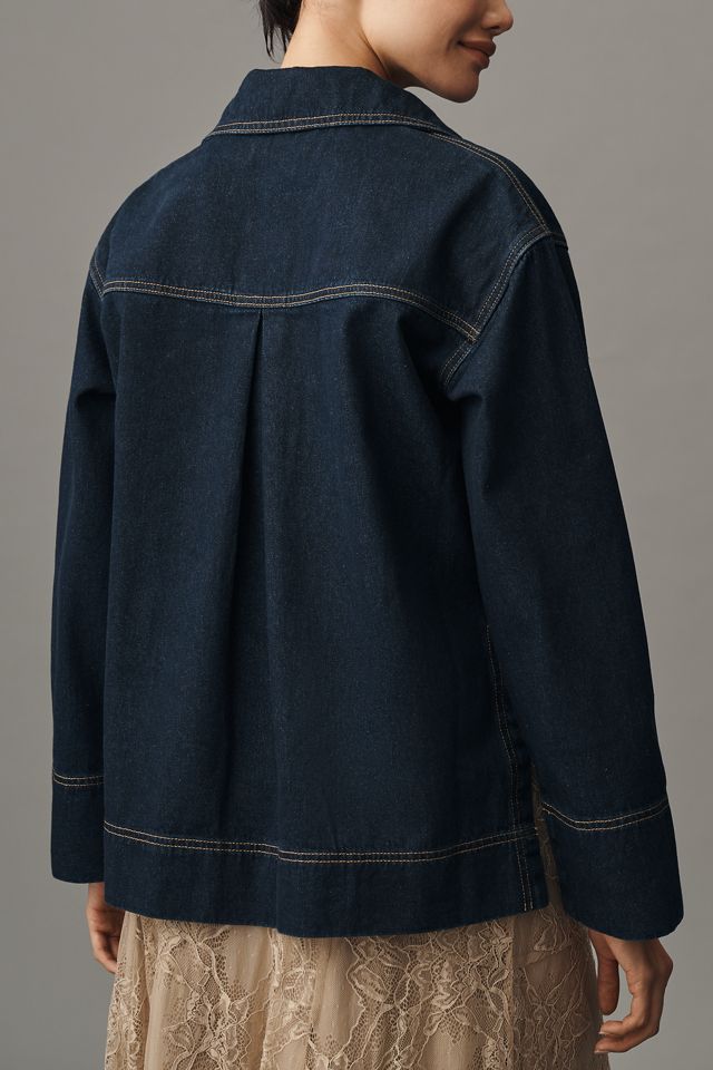 Shona Joy Rita Patch Pocket Denim Blouse #1