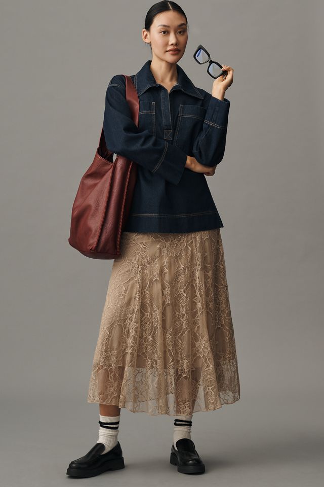 Shona Joy Rita Patch Pocket Denim Blouse #2