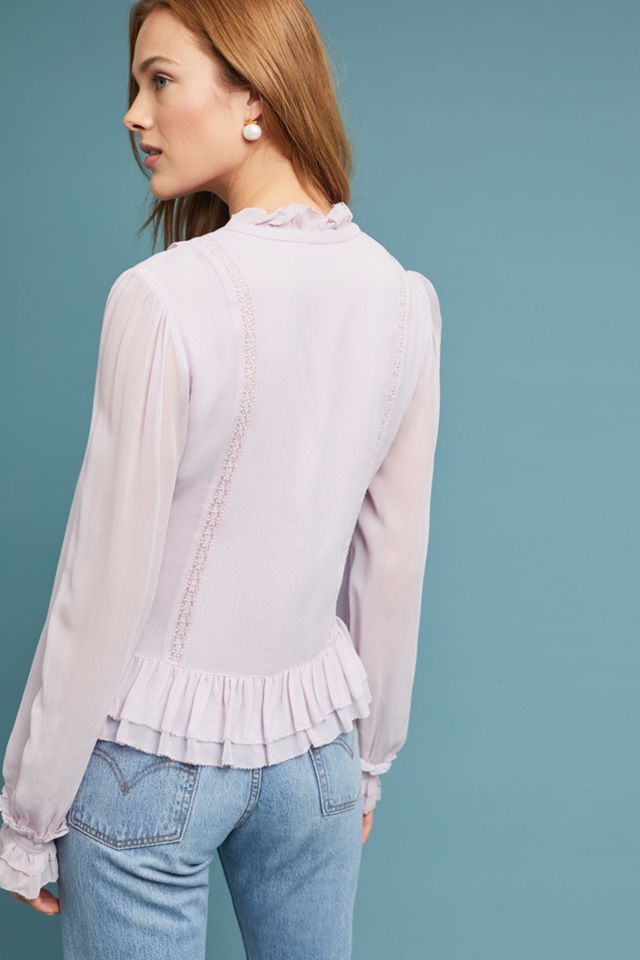 Layna Ruffled Buttondown #1