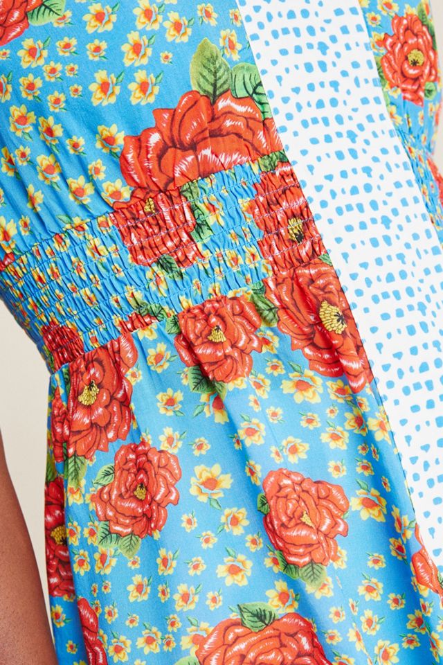Farm Rio for Anthropologie Zinnia Smocked Blouse #3