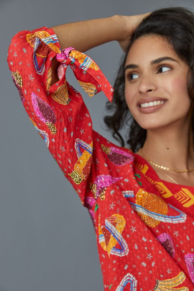 Farm Rio Bindi Embroidered Blouse #2