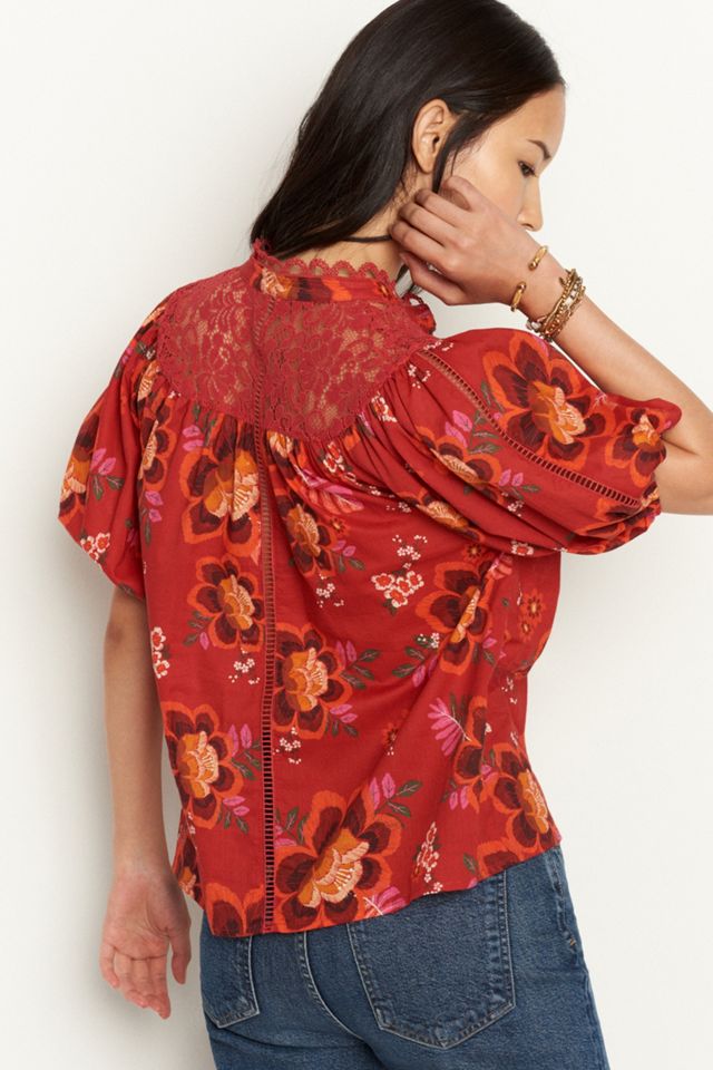Farm Rio Giustina Lace Blouse #1