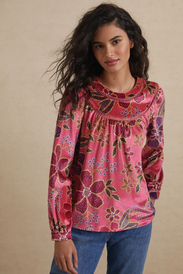 Farm Rio Larissa Velvet Blouse #2
