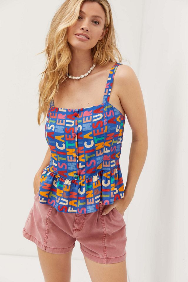 Farm Rio Fantastic Peplum Tank Anthropologie