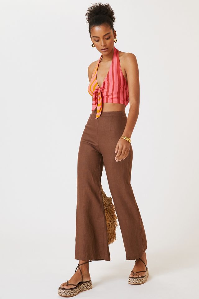 Farm Rio Mixed-Stripe Halter Top #3