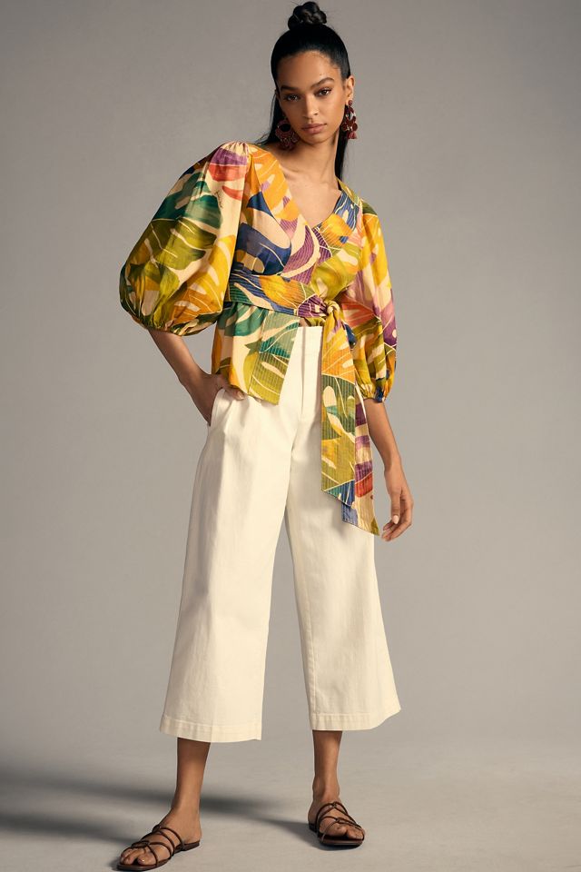 Farm Rio x Anthropologie Belted Blouse #2