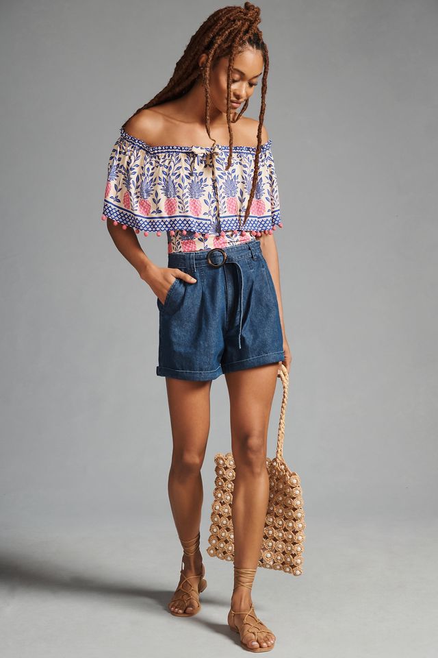 DROP SHOULDER STRAPPY BLOUSE FOLK RIVER