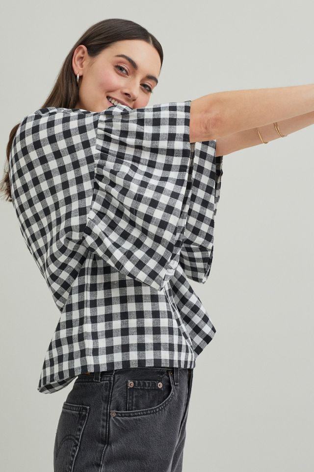 Beaumont Organic Rita-Gee Gingham Linen Blouse #3