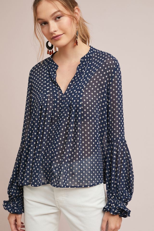 Anthropologie polka sales dot top