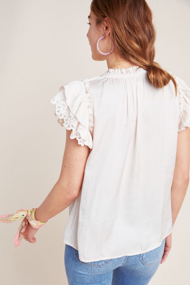 Ruffled Satin Blouse #1