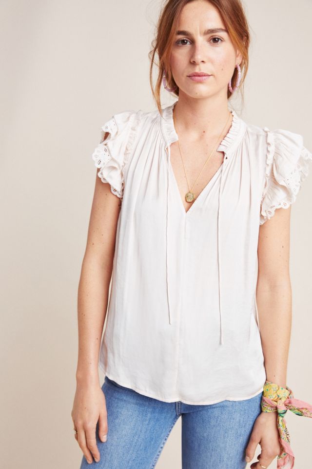 Ruffled Satin Blouse #3