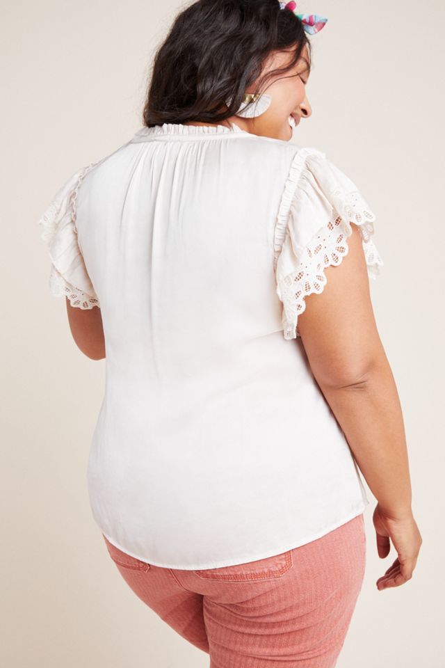 Ruffled Satin Blouse #5