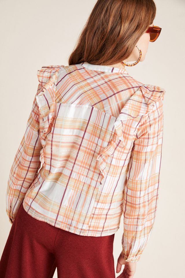 Polly Ruffled Peasant Blouse #1