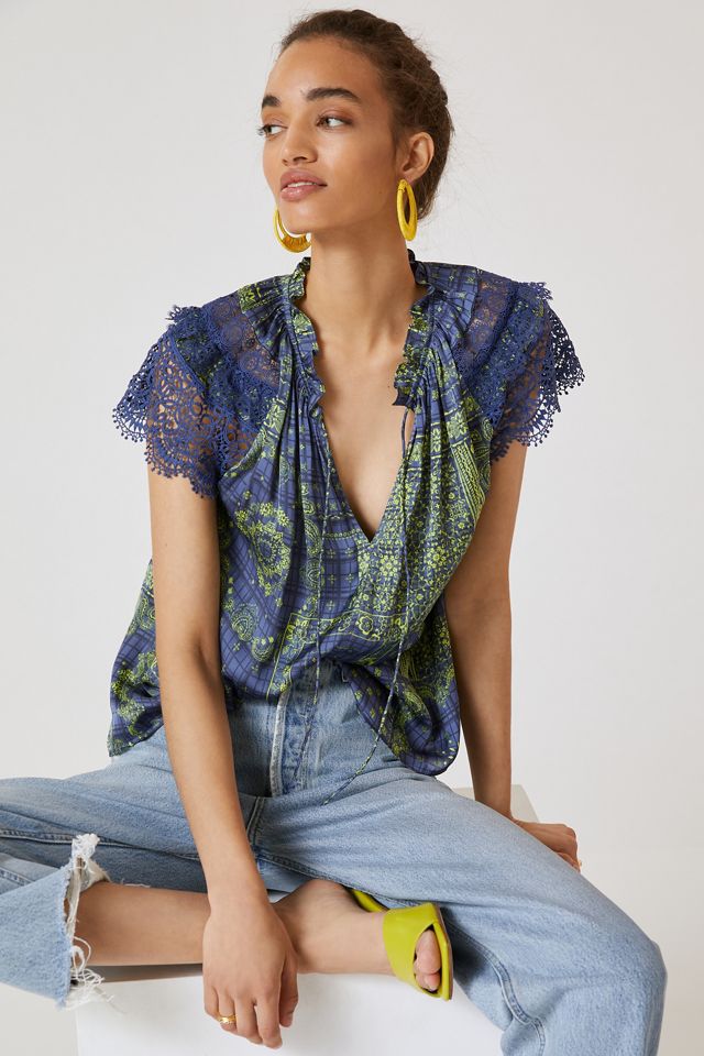 Current Air Bandana-Printed Top | Anthropologie