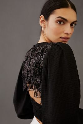 Current Air Sequin-Back Top | Anthropologie